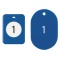 オープン工業　クロークチケット（１－２０）　青　ＢＦ－１５０－ＢＵ　１パック