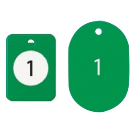 オープン工業　クロークチケット（１－２０）　緑　ＢＦ－１５０－ＧＮ　１パック