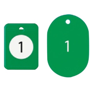 オープン工業　クロークチケット（１－２０）　緑　ＢＦ－１５０－ＧＮ　１パック1