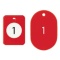 オープン工業　クロークチケット（１－２０）　赤　ＢＦ－１５０－ＲＤ　１パック