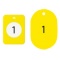 オープン工業　クロークチケット（１－２０）　黄　ＢＦ－１５０－ＹＥ　１パック