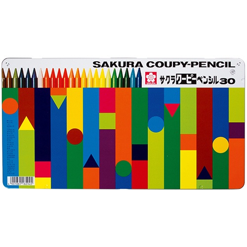 サクラクレパス　クーピーペンシル　３０色（各色１本）　缶入　ＦＹ３０　１缶1