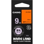 カシオ　ＮＡＭＥ　ＬＡＮＤ　スタンダードテープ　９ｍｍ×５．５ｍ　蛍光／黒文字