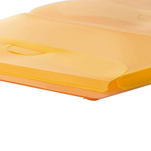 ライオン事務器　ダブルポケットホルダー（イロキャリ）　パンプキン　ＷＰ－１２３　１冊4
