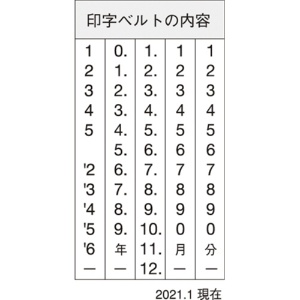 シヤチハタ　回転ゴム印　タート用　欧文日付　４号　ＮＦＤ－４ＧＴ　１個3