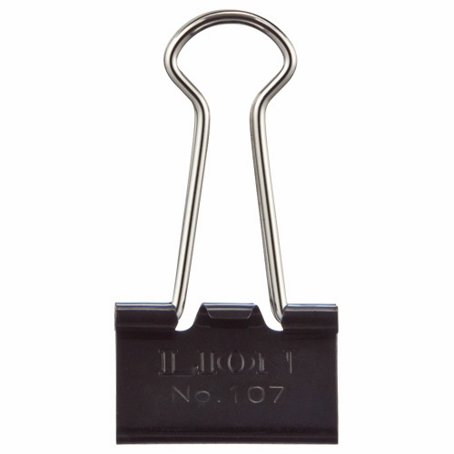 ライオン事務器　バインダークリップ　小　口幅１９ｍｍ　Ｎｏ．１０７　１箱（１０個）1