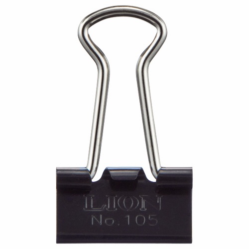 ライオン事務器　バインダークリップ　豆　口幅１３ｍｍ　Ｎｏ．１０５　１箱（１０個）1