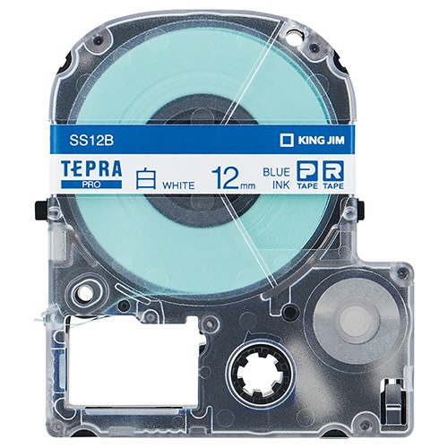 キングジム　テプラ　ＰＲＯ　テープカートリッジ　１２ｍｍ　白／青文字　ＳＳ１２Ｂ　１個1
