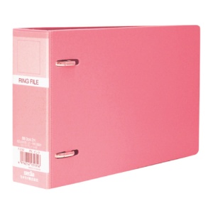 セキセイ　ロックリングファイル　Ｂ６ヨコ　２穴　２８０枚収容　背幅４３ｍｍ　ピンク　Ｆ－２３２－２１　１冊1