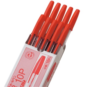三菱鉛筆　油性リサイクルボールペン　０．７ｍｍ　赤　業務用パック　ＳＡＲ１０Ｐ．１５　１箱（１０本）2