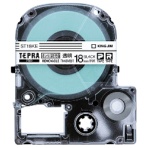 キングジム　テプラ　ＰＲＯ　テープカートリッジ　キレイにはがせるラベル　１８ｍｍ　透明／黒文字　ＳＴ１８ＫＥ　１個