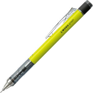トンボ鉛筆　シャープペンシル　モノグラフネオン　０.５ｍｍ　（軸色：ネオンイエロー）　ＤＰＡ－１３４Ｃ　１本1