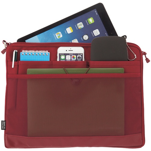 リヒトラブ　ＳＭＡＲＴ　ＦＩＴ　ＡＣＴＡＣＴ　バッグ　イン　バッグ　（ヨコ型）　Ａ４　レッド　Ａ－７６８１－３　１個3