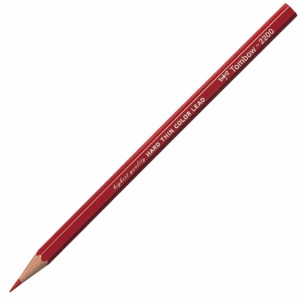 トンボ鉛筆　硬質色鉛筆　赤　２２００－２５　１箱（１２本）2