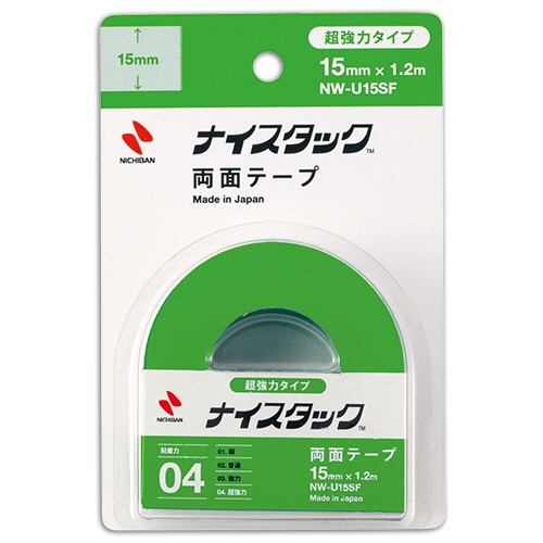 ニチバン　ナイスタック　両面テープ　超強力タイプ　小巻　１５ｍｍ×１.２ｍ　ＮＷ－Ｕ１５ＳＦ　１巻1