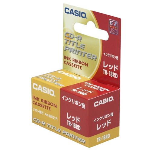 カシオ　ＤＩＳＣタイトルプリンター　インクリボンカセット　レッド　ＴＲ－１８ＲＤ　１個1