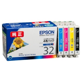 エプソン　インクカートリッジ　４色パック　ＩＣ４ＣＬ３２　１箱（４個：各色１個）