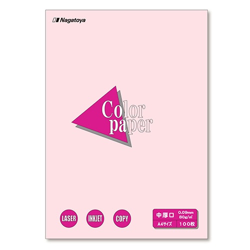 長門屋商店　Ｃｏｌｏｒ　Ｐａｐｅｒ　Ａ４　中厚口　さくら　ナ－３２１９　１冊（１００枚）1