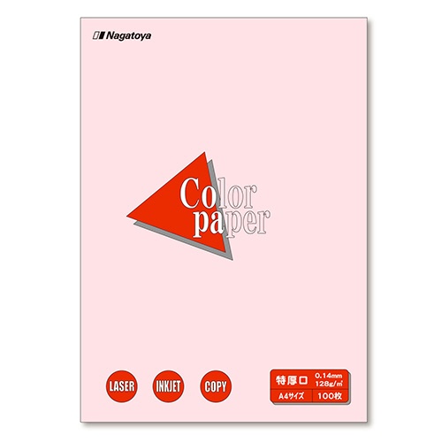 長門屋商店　Ｃｏｌｏｒ　Ｐａｐｅｒ　Ａ４　特厚口　さくら　ナ－３４１９Ｖ　１冊（１００枚）1