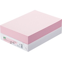 【たのめーる】TANOSEE αエコカラーペーパーII A4 ピンク 1冊(500枚)の通販