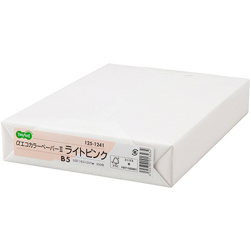 ＴＡＮＯＳＥＥ　αエコカラーペーパーII　Ｂ５　ライトピンク　１冊（５００枚）1