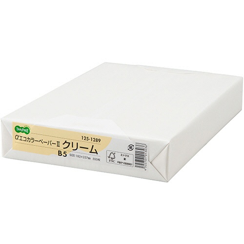 ＴＡＮＯＳＥＥ　αエコカラーペーパーII　Ｂ５　クリーム　１冊（５００枚）1