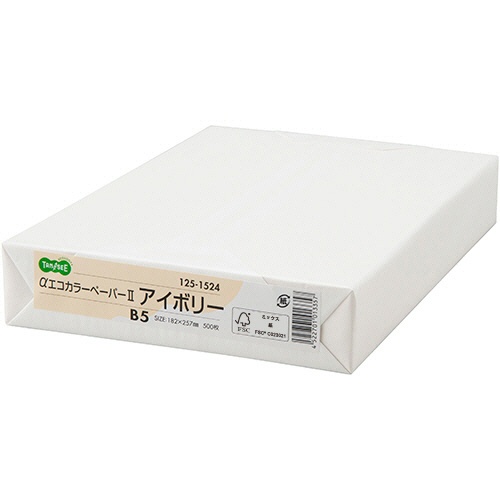 ＴＡＮＯＳＥＥ　αエコカラーペーパーII　Ｂ５　アイボリー　１冊（５００枚）1