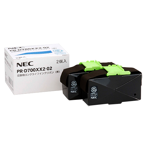 たのめーる】NEC 交換用ロングライフインクリボン 黒 PR-D700XX2-02 1 