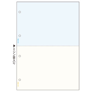 ヒサゴ　マルチプリンタ帳票　Ａ４　カラー　２面（ブルー／クリーム）　４穴　ＢＰ２０１１Ｚ　１箱（１２００枚）1