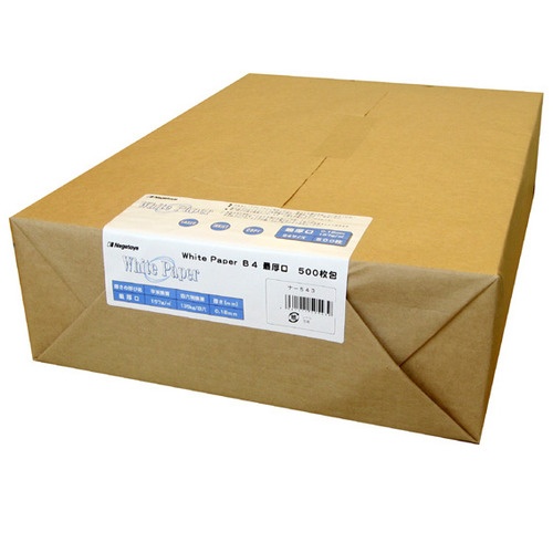 長門屋商店　ホワイトペーパー　Ｂ４　最厚口　１３５ｋｇ　ナ－５４３　１冊（５００枚）1