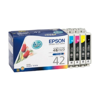 エプソン　インクカートリッジ　４色パック　ＩＣ４ＣＬ４２　１箱（４個：各色１個）1