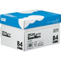 ＴＡＮＯＳＥＥ　ＰＰＣ用紙　ＳＮＯＷ　ＷＨＩＴＥ　Ｂ４　１箱（２５００枚：５００枚×５冊）1