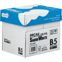 ＴＡＮＯＳＥＥ　ＰＰＣ用紙　ＳＮＯＷ　ＷＨＩＴＥ　Ｂ５　１箱（２５００枚：５００枚×５冊）1