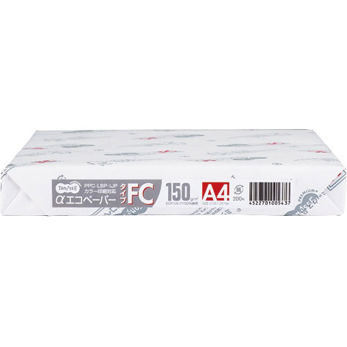 たのめーる】TANOSEE αエコペーパー タイプFC A4 最厚口 150g 1冊(200 たのめーる】TANOSEE αエコペーパー タイプFC A4 最厚口 150g 1冊(200