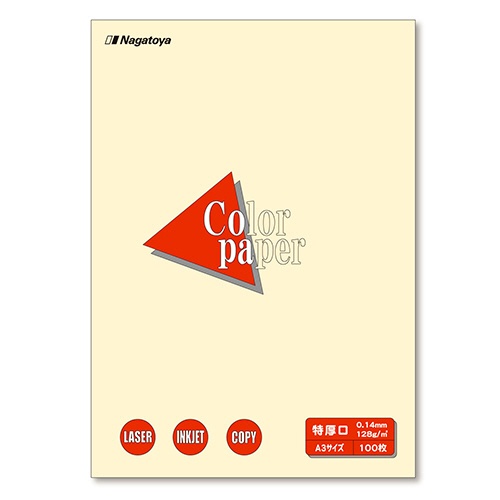 長門屋商店　Ｃｏｌｏｒ　Ｐａｐｅｒ　Ａ３　特厚口　レモン　ナ－１４０２Ｖ　１冊（１００枚）1