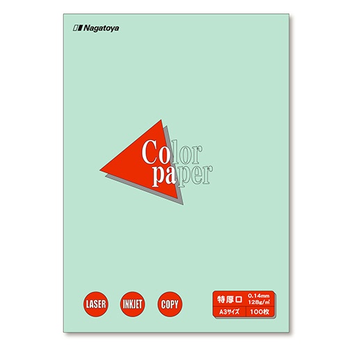 長門屋商店　Ｃｏｌｏｒ　Ｐａｐｅｒ　Ａ３　特厚口　浅黄　ナ－１４１１Ｖ　１冊（１００枚）1