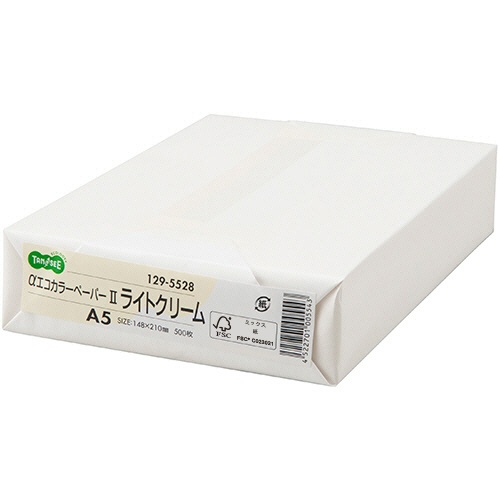 ＴＡＮＯＳＥＥ　αエコカラーペーパーII　Ａ５　ライトクリーム　１冊（５００枚）1