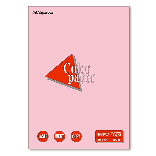長門屋商店　Ｃｏｌｏｒ　Ｐａｐｅｒ　Ｂ４　特厚口　桃　ナ－２４２１　１冊（５０枚）1