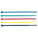 サンワサプライ　ケーブルタイ　カラー５色　長さ１０１ｍｍ　５色（ブルー・グリーン・レッド・イエロー・ブラック）　ＣＡ－６１２　１パック（５０本：各色１０本）