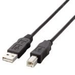 ＴＡＮＯＳＥＥ　簡易包装ＵＳＢケーブル　（Ａ）オス－（Ｂ）オス　ブラック　ＵＳＢ２－ＥＣＯ