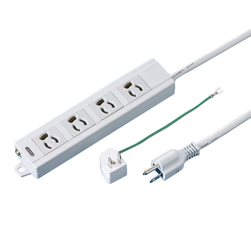 ＴＡＮＯＳＥＥ　サンワサプライ　ＯＡタップ　抜け止め　通電ランプ・マグネット付　３Ｐ・４個口　５．０ｍ　１個1