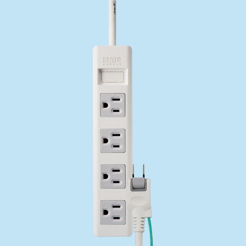 ＴＡＮＯＳＥＥ　サンワサプライ　ＯＡタップ　マグネット付　３Ｐ・４個口　５．０ｍ　１個2