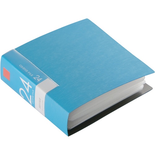 バッファロー　ＣＤ／ＤＶＤファイルケース　ブックタイプ　２４枚収納　ブルー　ＢＳＣＤ０１Ｆ２４ＢＬ　１個1