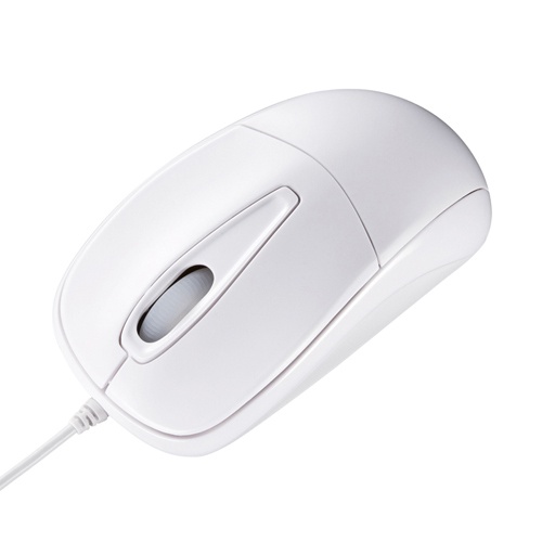 【クリックでお店のこの商品のページへ】サンワサプライ 静音マウス 光学式 USB有線 ホワイト MA-122HW 1個 MA-122HW