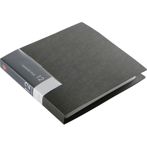 バッファロー　ＣＤ／ＤＶＤファイルケース　ブックタイプ　１２枚収納　ブラック　ＢＳＣＤ０１Ｆ１２ＢＫ　１個1