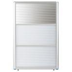ダイセン　アルミスクリーンパーティション　コンビ　幅９００×高さ１３７４ｍｍ　上１段透明・下２段半透明　ＰＸ－０９１４－Ｃ　１枚