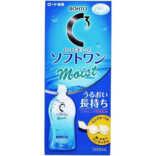 ロート製薬　ソフトレンズ用洗浄液　ロートＣキューブ　ソフトワンモイストａ　５００ｍＬ　１本1