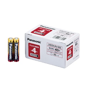 パナソニック　アルカリ乾電池　単４形　ＬＲ０３ＸＪＮ／４０Ｓ　１箱（４０本）1