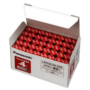 パナソニック　アルカリ乾電池　単４形　ＬＲ０３ＸＪＮ／４０Ｓ　１箱（４０本）2