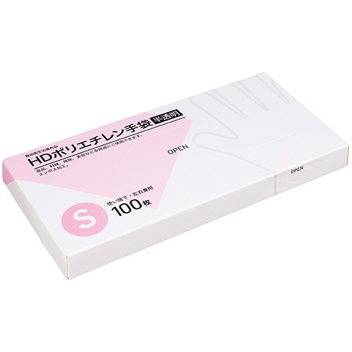 クラフトマン　ＨＤポリエチレン手袋　Ｓ　半透明　ＨＤＰＧＨＫ－０１　１箱（１００枚）1